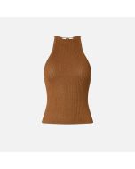 Pinko Linum Top Shiny T-shirt Donna Marrone Marrone