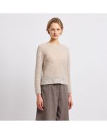 Emporio Armani Maglione Donna in Lana Alpaca – Girocollo con Lavorazione a Mezza Costa Inglese Grigio