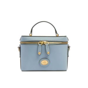 The Bridge Top Handle In Pelle Blu