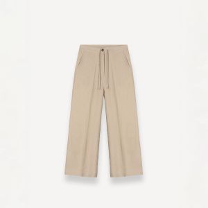 Colmar Originals pantaloni donna estivi con vita alta e coulisse Beige