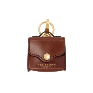 The Bridge Key Ring In Pelle Marrone