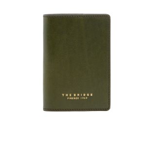 The Bridge Passport Case In Pelle Verde