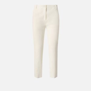 Pinko Bello Pantalone Lino Donna Bianco Bianco