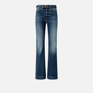 Pinko Flora Flare Medium Pantalone Donna Multicolor Multicolor
