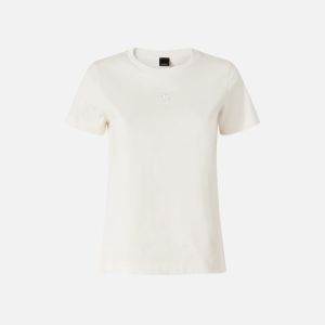 Pinko Bussolotto T-Shirt Jersey Donna Bianco Bianco