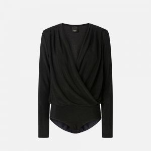 CALOGERO BODY JERSEY LUREX Nero