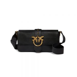 Borsa morbida a tracolla Love Bag grande in pelle Nero