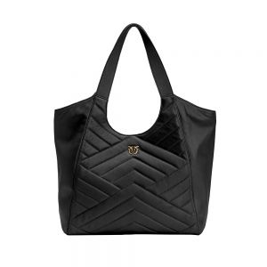 TOTE BAG PUZZLE PELLE DI VITEL Nero