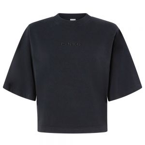 Maglia boxy maniche corte ampia Nero