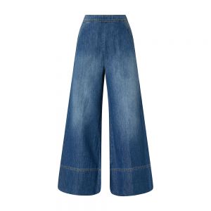 Jeans palazzo in denim misto lino Denim