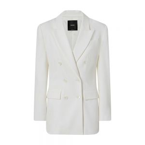 Blazer elegante doppiopetto punto stoffa Bianco