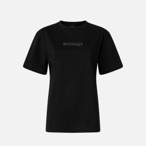 Pinko Strepitoso T-Shirt Jersey Donna Nero Nero