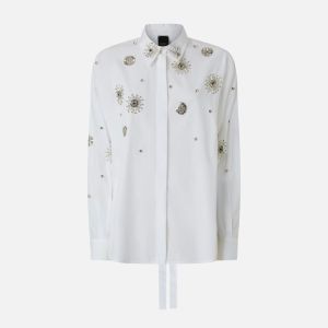 Pinko Carley Camicia Popeline Donna Bianco Bianco