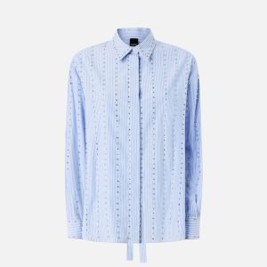 Pinko Carley Camicia Bastonetto Donna Bianco Bianco