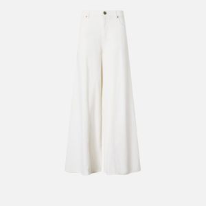Pinko Winona Wide Leg Jeans Donna Bianco Bianco