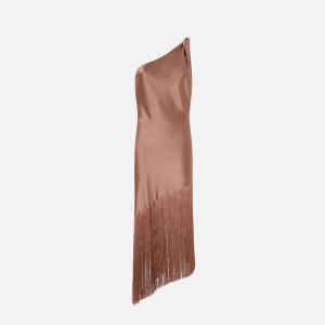 Pinko Kiwi Abito Satin Donna Marrone Marrone