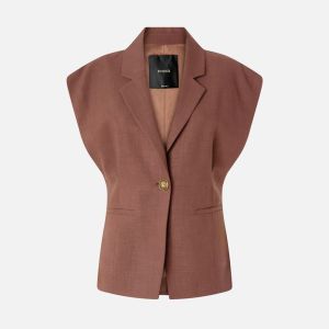 Pinko Floella Giacca Frisottino Donna Marrone Marrone
