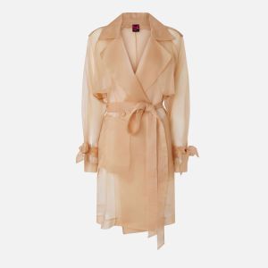 Pinko Cocco Trench Organza Giacca Donna Rosa Rosa