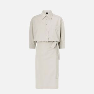 Pinko Ariane Abito Fluido Donna Grigio Grigio
