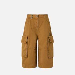 Pinko Albareto Bermuda Gabardina Donna Marrone Marrone