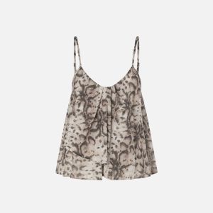 Pinko Udine Top Mussola T-shirt Donna Beige Beige