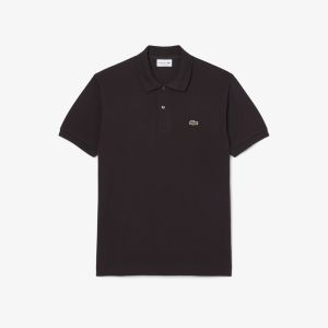 Polo slim fit Lacoste L.12.12 da uomo in piqué di cotone Nero