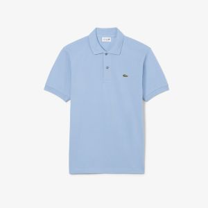 Polo slim fit Lacoste L.12.12 da uomo in piqué di cotone Azzurro