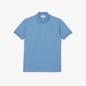 Polo slim fit Lacoste L.12.12 da uomo in piqué di cotone Azzurro