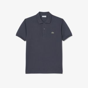 Polo slim fit Lacoste L.12.12 da uomo in piqué di cotone Nero