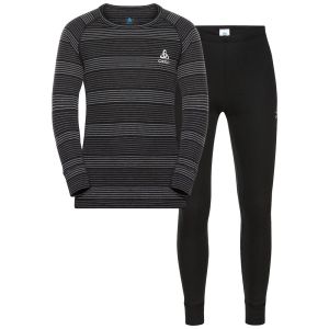 ACTIVE WARM SET SET LONG nero e grigio