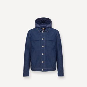 Colmar Originals giacca uomo in denim con cappuccio staccabile Blu