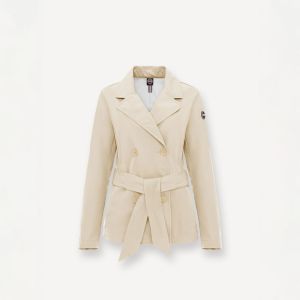 Colmar Originals giacca donna impermeabile in softshell con cintura in vita Beige