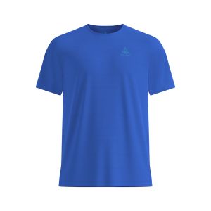 T-Shirt Tecnica Running Odlo Uomo Zeroweight Chill-Tec 2.0 – Ultraleggera e Raffreddamento Rapido Blu