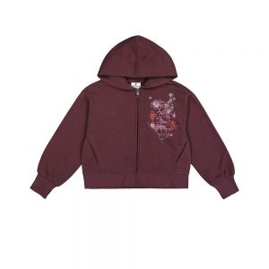 HOODED FULL ZIP SWEATSHIRT viola