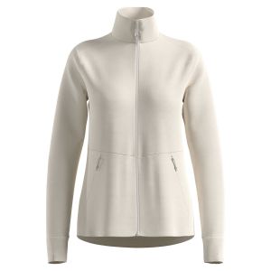 Mid Layer Odlo Donna Essentials In Pile A Reticolo Zip Intera Trekking Warm Bianco