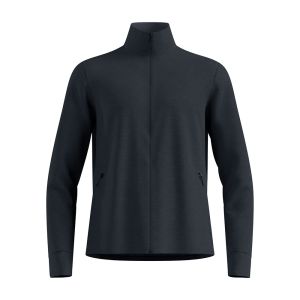 Odlo Pile Uomo Full Zip Warm Melange Nero