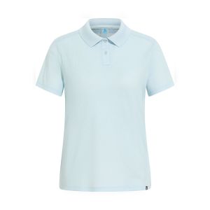 Polo Odlo Donna Cubic Light Maniche Corte Traspirante Trekking Azzurro
