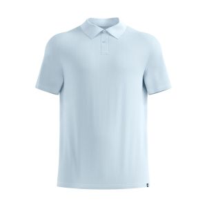 Polo Odlo Uomo Cubic Light Maniche Corte Traspirante Trekking Azzurro