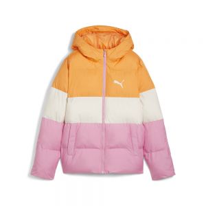 POLY HOODED PUFFER JACKET rosa