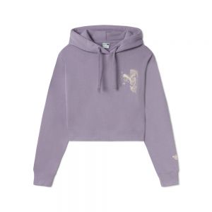 CLASSICS BRAND LOVE CROPPED HOODIE TR viola