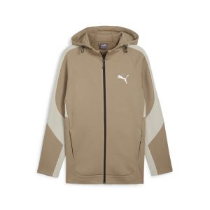 EVOSTRIPE FULL-ZIP HOODIE DK verde