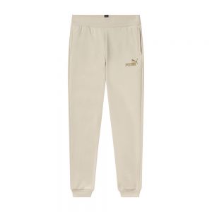 ESS+ GLITTER LOGO SWEATPANTS FL CL G bianco