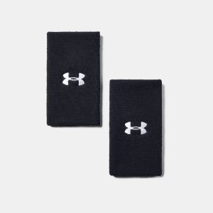 UA 6 PERFORMANCE WRISTBAND Bianco e nero