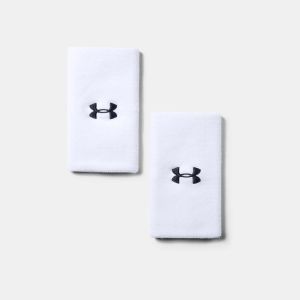 UA 6 PERFORMANCE WRISTBAND Bianco e nero