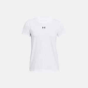 Maglia a maniche corte Under Armour Rival Core da donna Bianco
