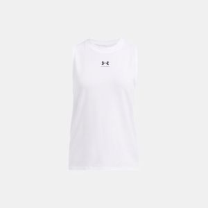Canotta Under Armour Rival Muscle da donna Bianco