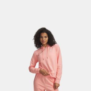 Under Armour UA Sport Terry Felpa con Cappuccio da Donna Rosa