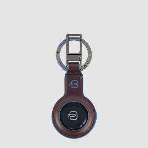 Portachiavi Piquadro In Pelle Con CONNEQU 4.0 Smart Tracker Marrone