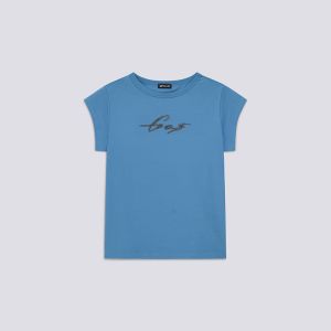 T-shirt Gas Hanike Cap Sleeve Blu