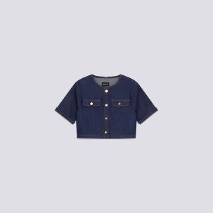 Giacca Gas Elen Croped Jacket Blu